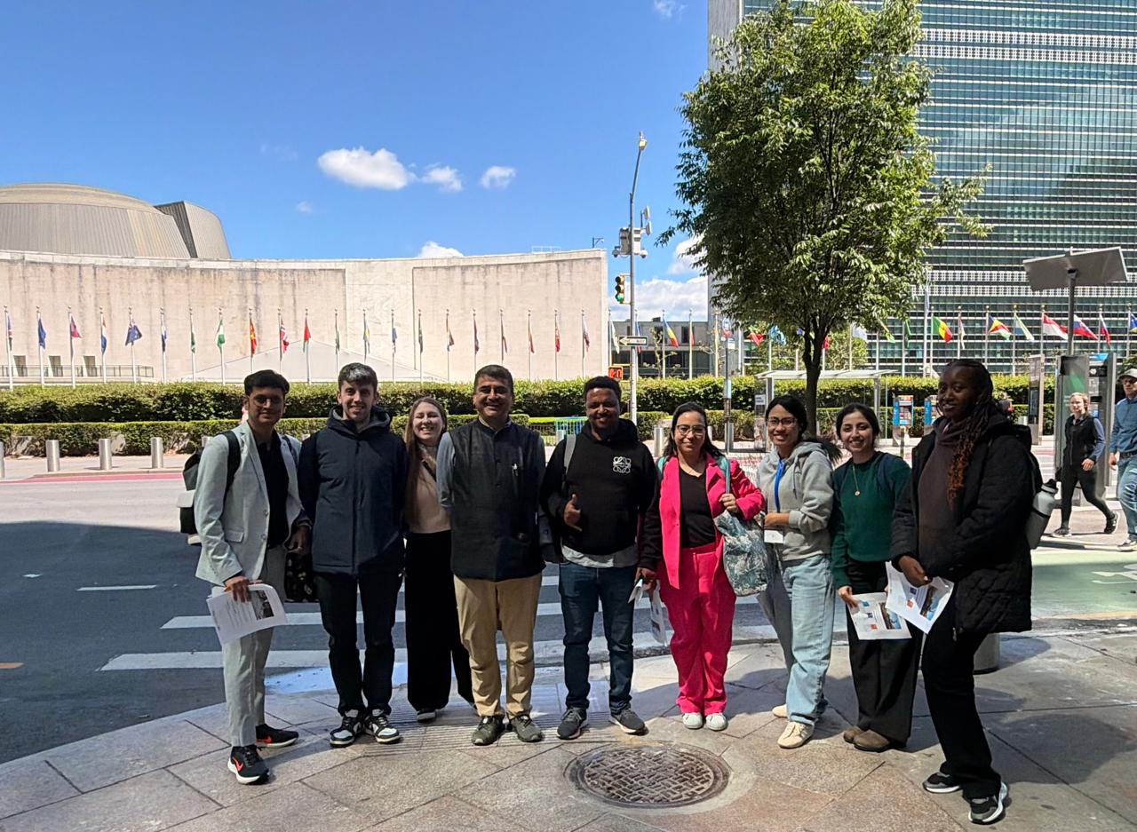 Course participants outside the United Nations headquarters